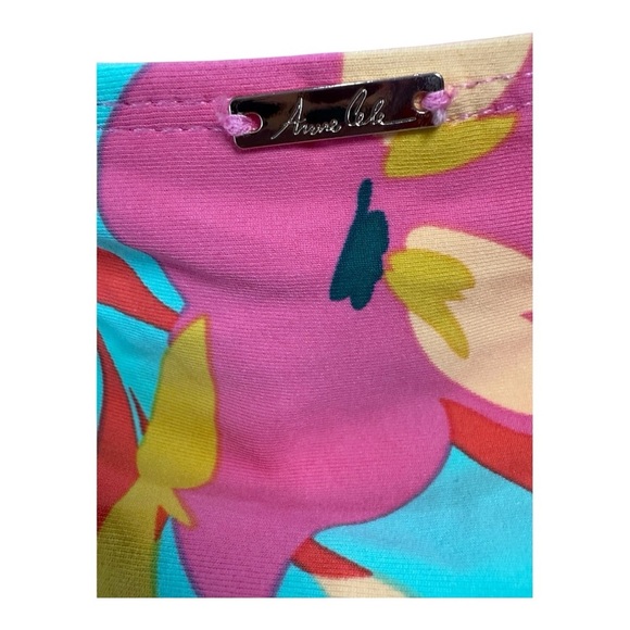 Anne Cole Strapless Floral Bandeau Tankini Top with straps Size Small NEW - Picture 5 of 13